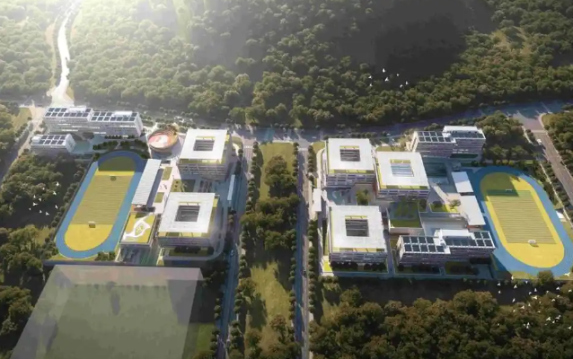 无缝衔接师生推窗见绿出门见景可谓建在公园里的学校